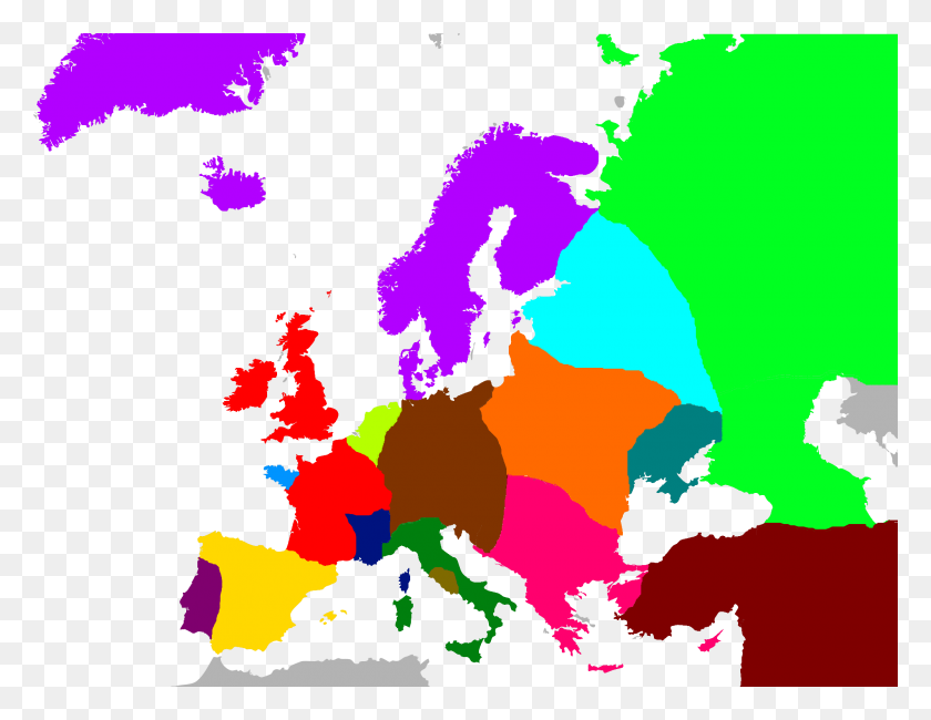 2000x1514 Image - Europe Map PNG