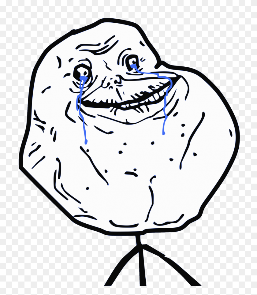 883x1024 Image - Forever Alone PNG