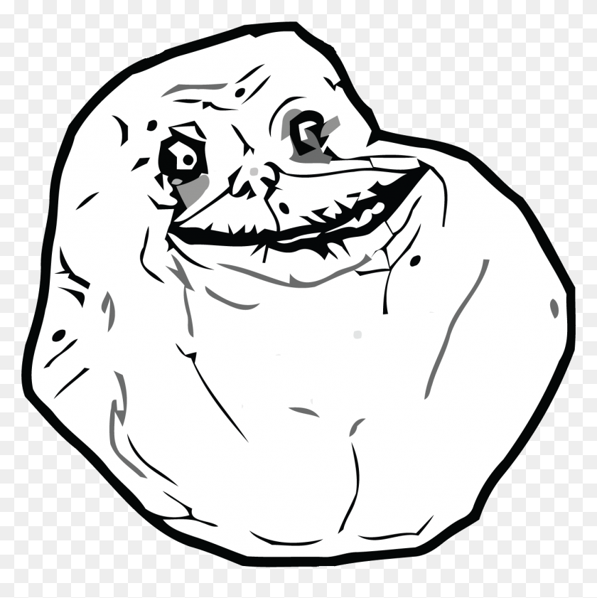 1304x1307 Imagen - Forever Alone Png