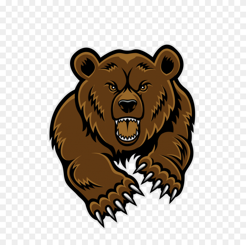1000x1000 Image - Grizzly Bear Clipart