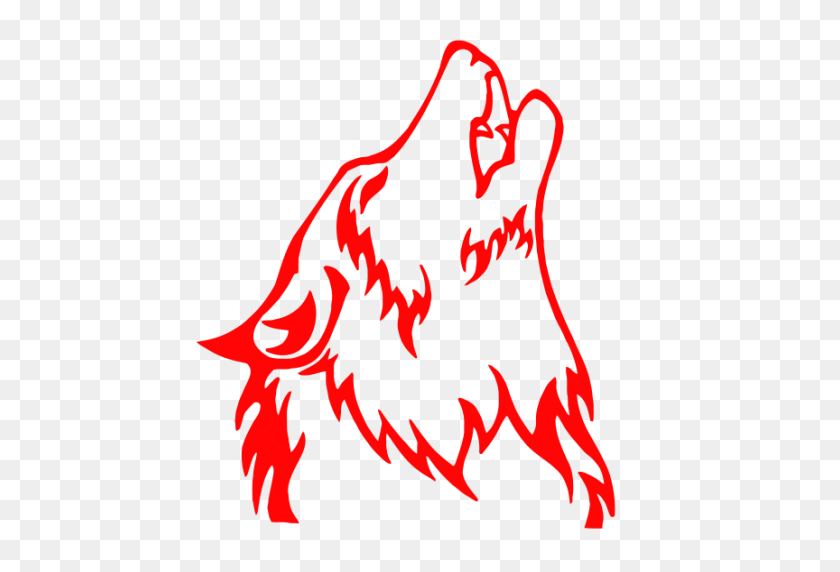 512x512 Image - Howling Wolf PNG