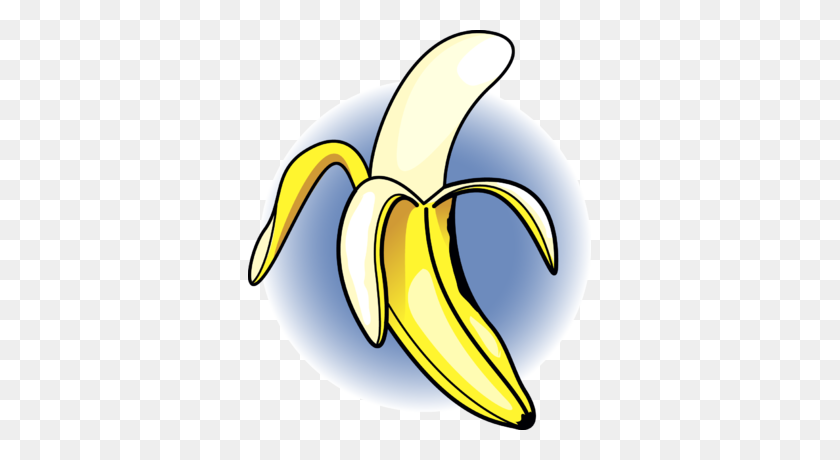 343x400 Image Banana Food Clip Art - Free Banana Clipart