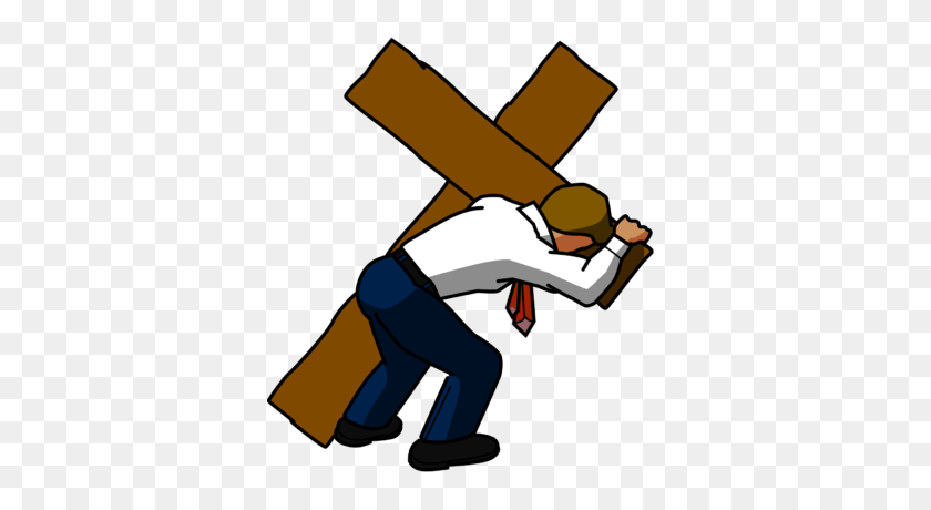 358x400 Image Businessman Carrying Cross Cross Image - Pick Up Clipart