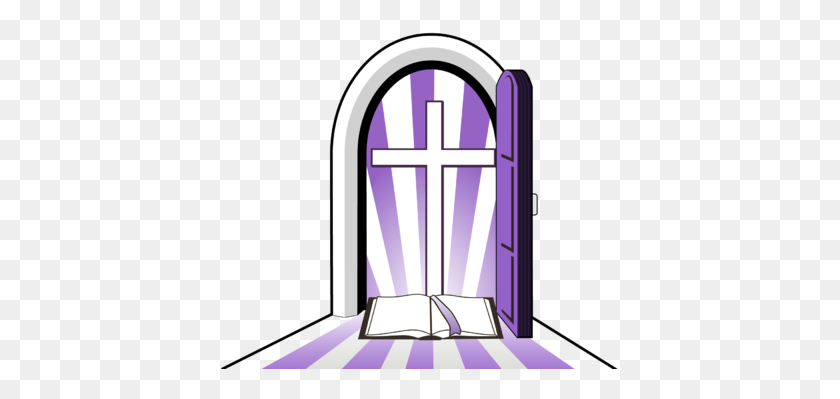 400x339 Image Cross In Purple Doorway Cross Image - Policy Clipart