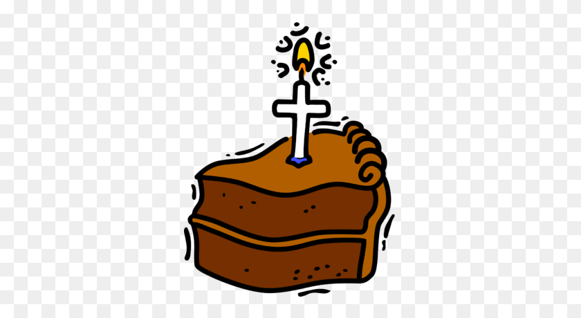 307x400 Скачать Изображение Торт Ко Дню Рождения - Кусок Торта Клипарт