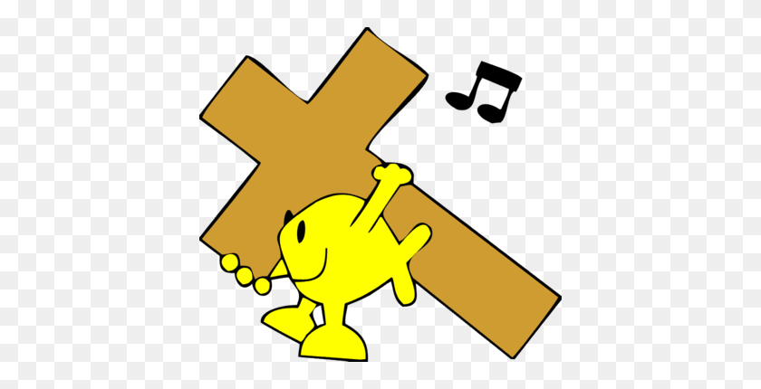 400x370 Image Download Carrying Cross - Cross Out Clipart