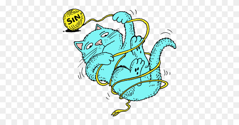 400x380 Image Download Cat And Yarn - Perseverance Clipart