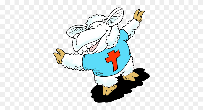 400x395 Descarga De Imágenes Happy Lamb - Salvation Clipart