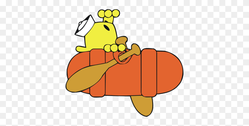 400x364 Скачать Изображение Маленькая Оранжевая Лодка - Спасательная Шлюпка Клипарт