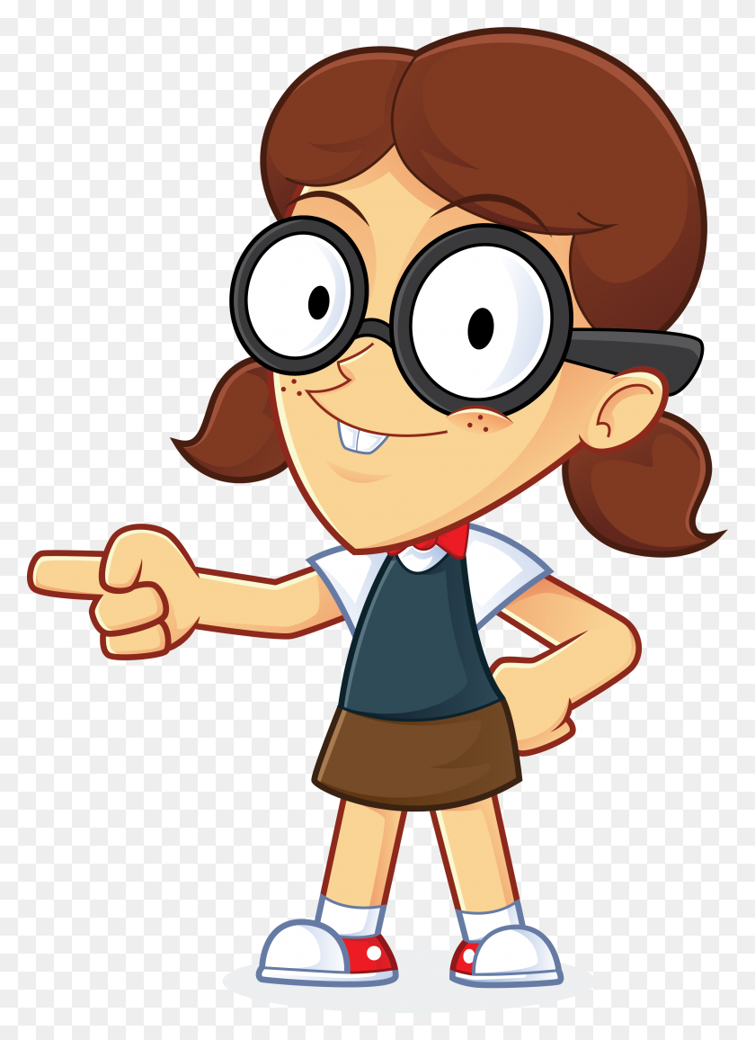 3181x4472 Image For Free Girl Geek Pointing People High Resolution Clip Art - Short Person Clipart