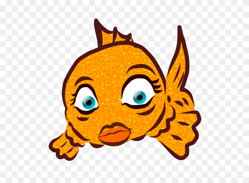 600x559 Изображение Для Золотая Рыбка Девушка Губы Животное Картинки Животных Картинки - Золотая Рыбка Клипарт