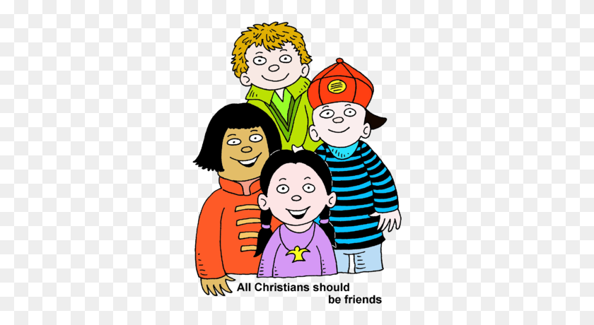 296x400 Image Four Children Multiracial - People Together Clipart