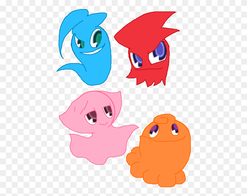 458x608 Image Ghost Gang Color Png Pac Man Wiki Fandom Powered - Pac Man Ghost PNG