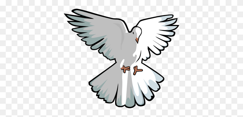 400x346 Image Hovering Dove Clip Art - Confirmation Clipart