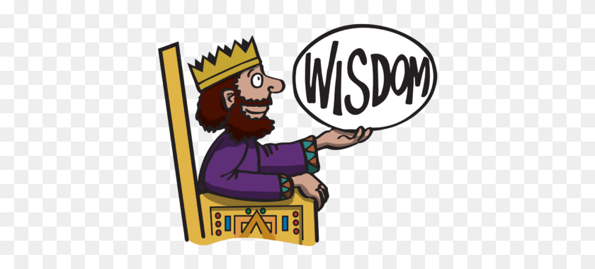 400x320 Image King Solomon Sitting On His Throne And Holding Up The Word - Riches Clipart