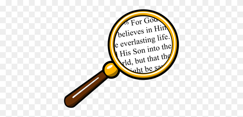 400x344 Image Magnifying Glass Over Bible With The Words Seek The Lord - Life Science Clipart