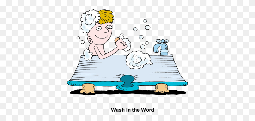 400x340 Image Man In Bible Shaped Bathtub Bible Clip Art - Word Work Clipart
