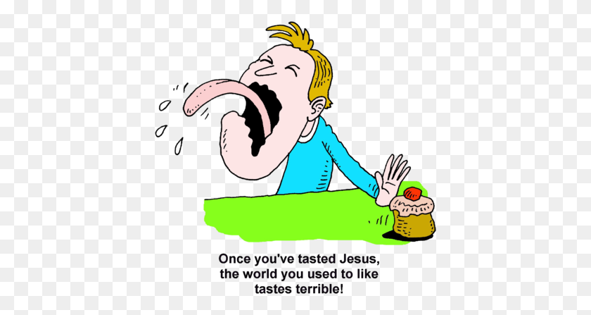 400x387 Image Man Sticking Out Tongue And Pushing Cupcake Away - Repentance Clipart
