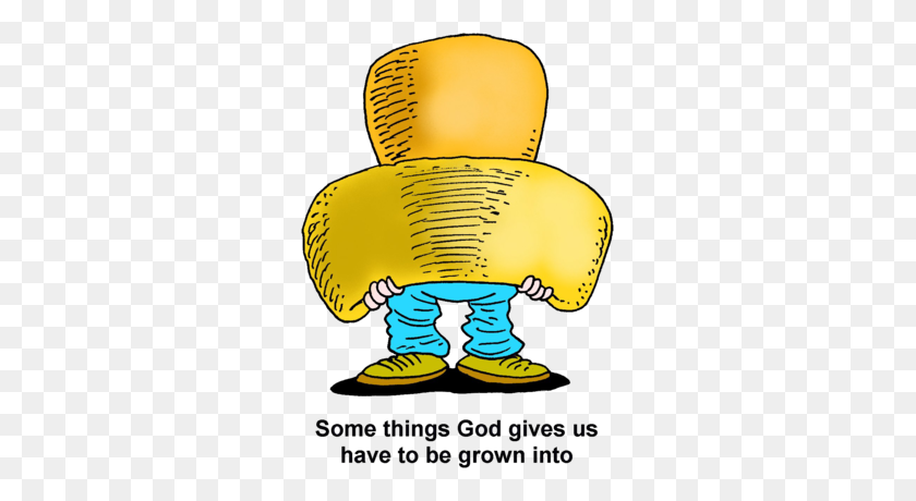 287x400 Image Man Wearing Hat Too Big For Him Encouragement Clip Art - Praise God Clipart