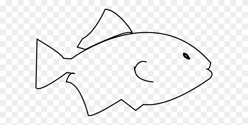 600x365 Image Of A Fish - Fish Bowl Clipart Black And White