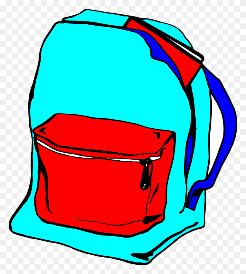 958x1075 Image Of Backpack Clipart Book Bag Clip Art - School Clipart No Background