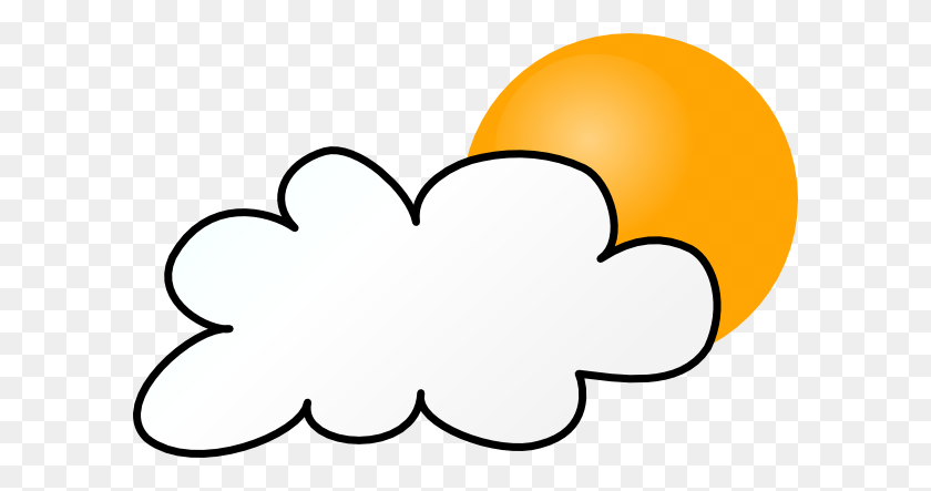 600x383 Image Of Cloudy Clipart Weather Clipart Image Partly Cloudy - Stratus Clouds Clipart