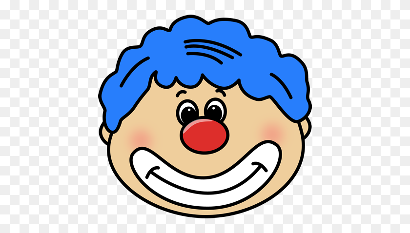438x418 Image Of Clown Face Clipart Stock Illustrations - Clown Clipart