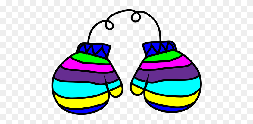 500x352 Image Of Colorful Mitten - Mitten Clipart