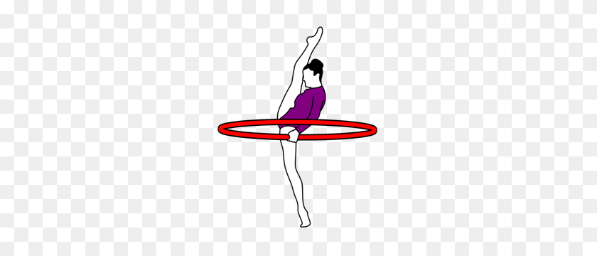 240x300 Image Of Gymnastics Archery Performer - Gymnastics Girl Clipart
