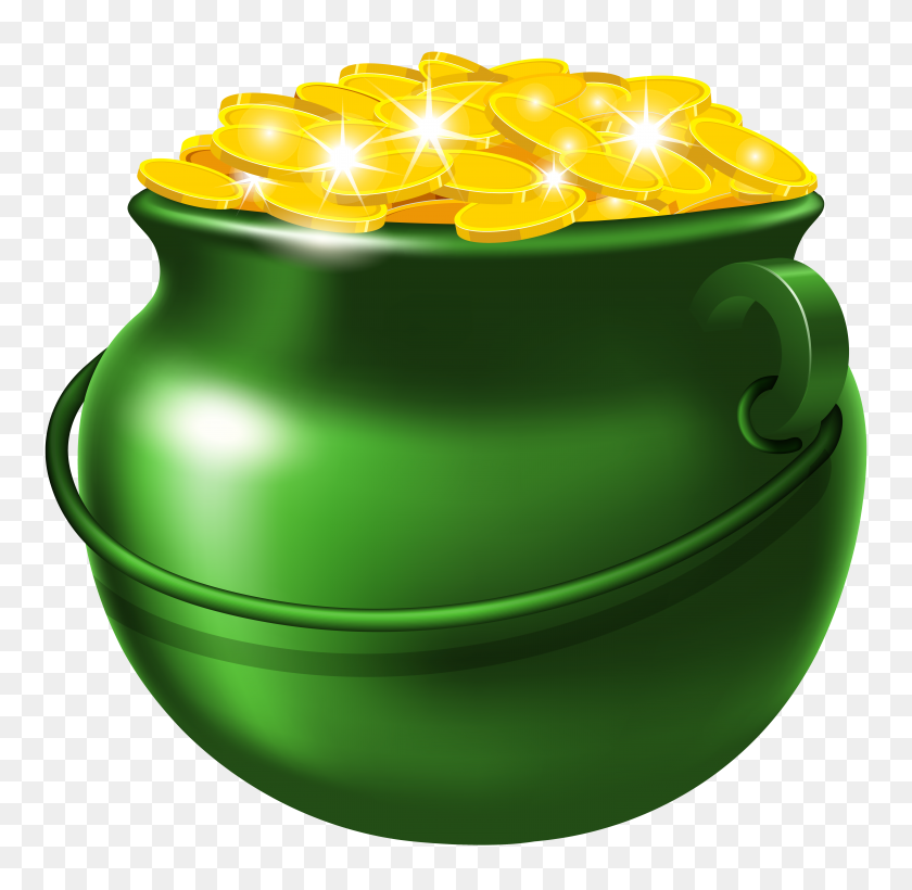 5899x5750 Image Of Pot Of Gold - Grassy Hill Clipart
