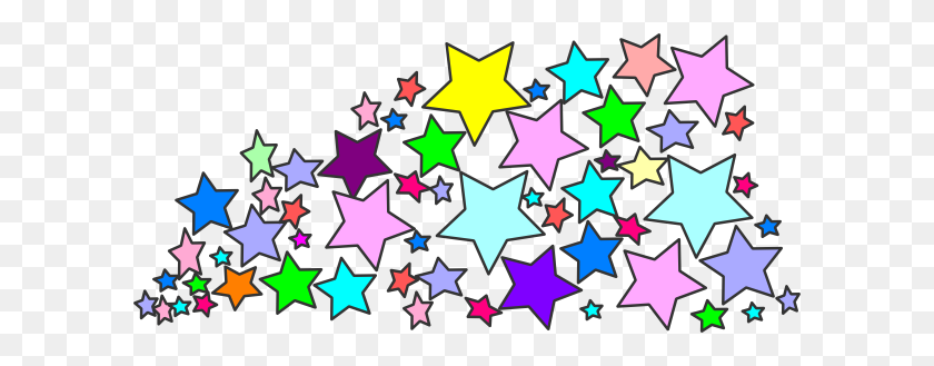 600x269 Image Of Star Border Clipart Star Clusters Border Clip Art - Star Clipart