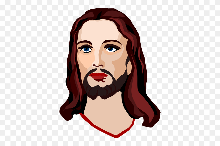386x500 Image Of The Face Of Jesus - Jesus Face Clipart
