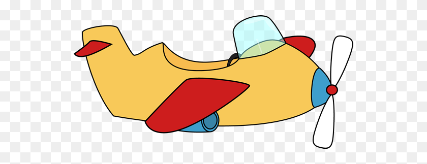 550x263 Изображение Старинного Самолета Клипарт - Красный Самолет Клипарт