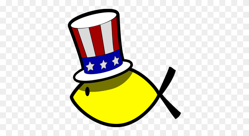 381x400 Image Patriot Fish Of July Clip - Uncle Clipart