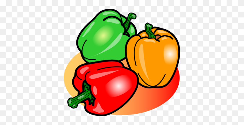 400x370 Image Peppers Food Clip Art - Pepper Clipart