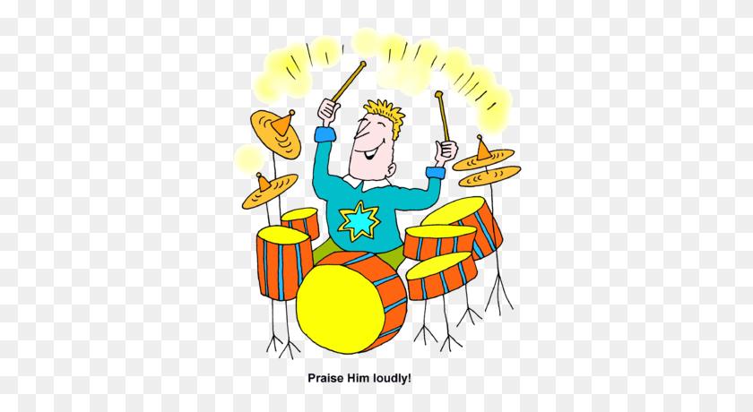 325x400 Image Playing Drums - Praise Clipart