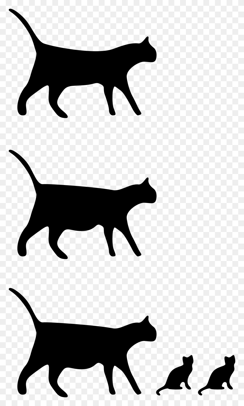 2555x4390 Результат Изображения Для Черно-Белой Кошки Рисунок Кошек Кошки - Милый Котенок Клипарт Черно-Белый