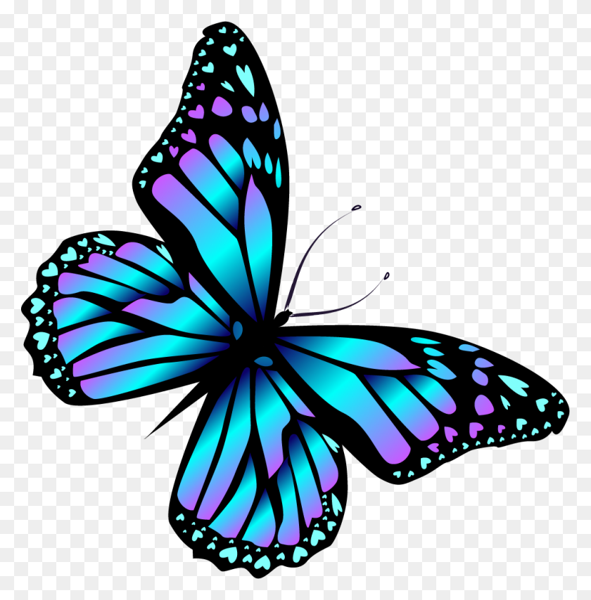 1001x1020 Image Result For Cartoon Bugs And Butterflies Butterflys - Blue Paint Stroke PNG