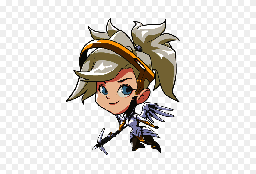 512x512 Image Result For Chibi Mercy Spray Drawing Ideas - Overwatch Mercy PNG