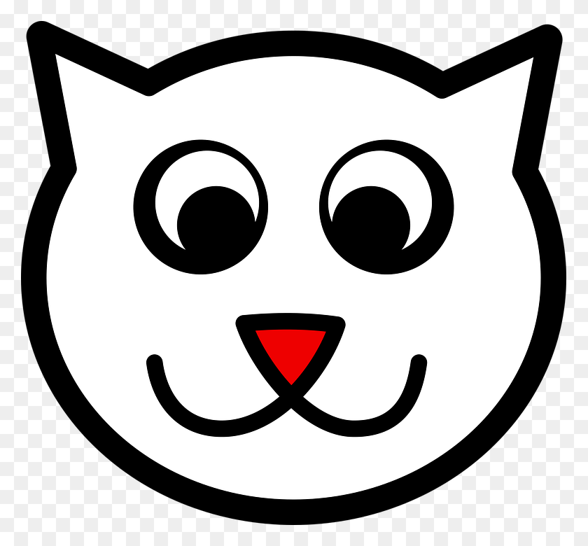 779x720 Image Result For Happy Cat Face Drawing Cat Images - Caveman Clipart