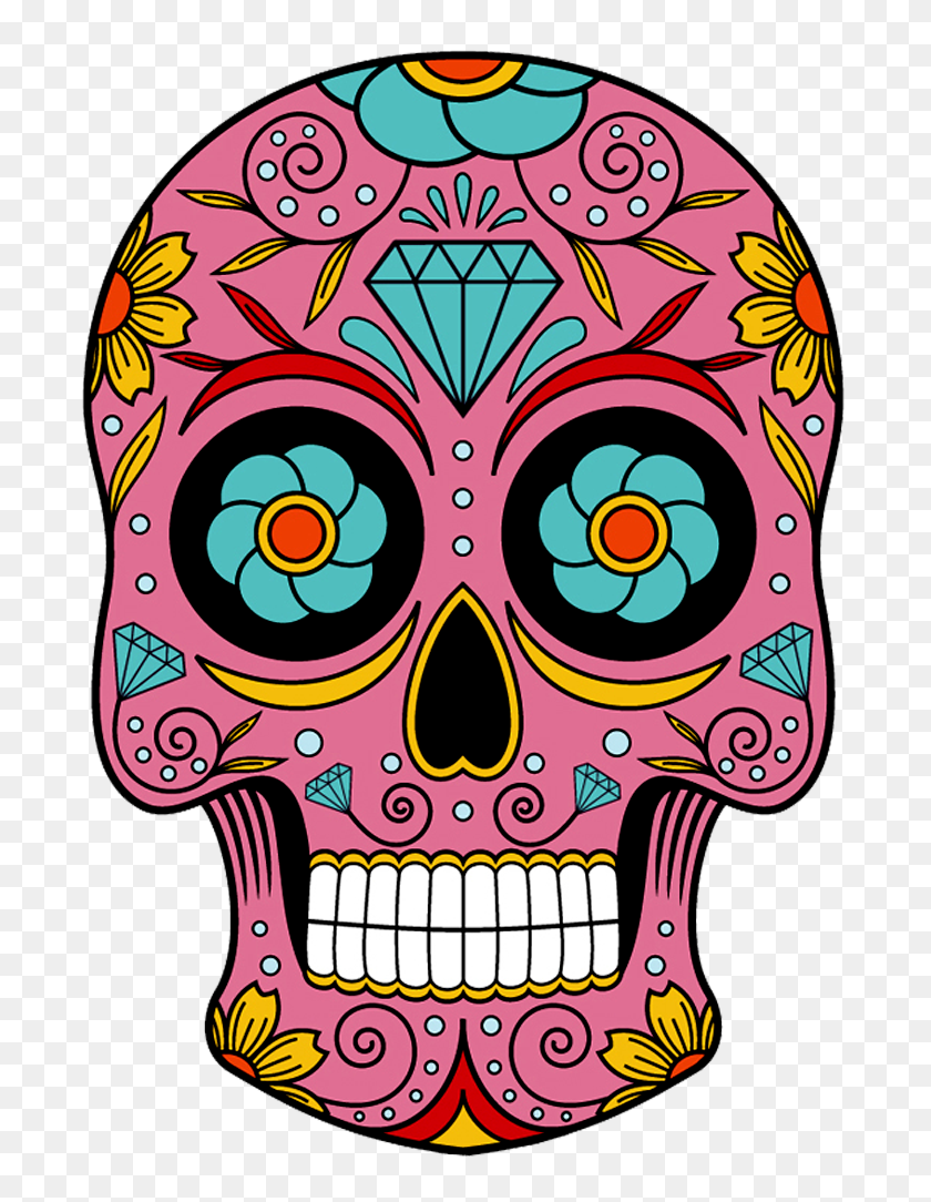 768x1024 Image Result For Santa Muerte Skull Tattoos Santa Muerte - Sugar Skull Clipart