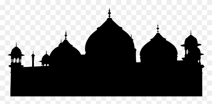 2314x1050 Image Result For Silhouette Masjid Art Islamic - Taj Mahal PNG