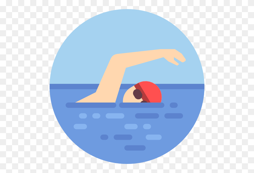 512x512 Результат Изображения Для Соревнований По Плаванию, Мультяшное Искусство Плавания - Пловец Png