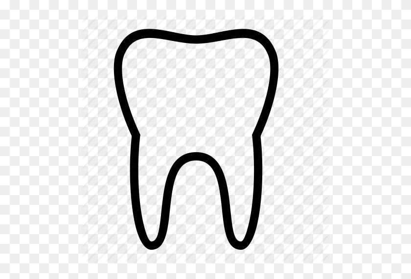 512x512 Image Result For Tooth Outline Cricut Teeth, Tooth Outline - Tooth Black And White Clipart