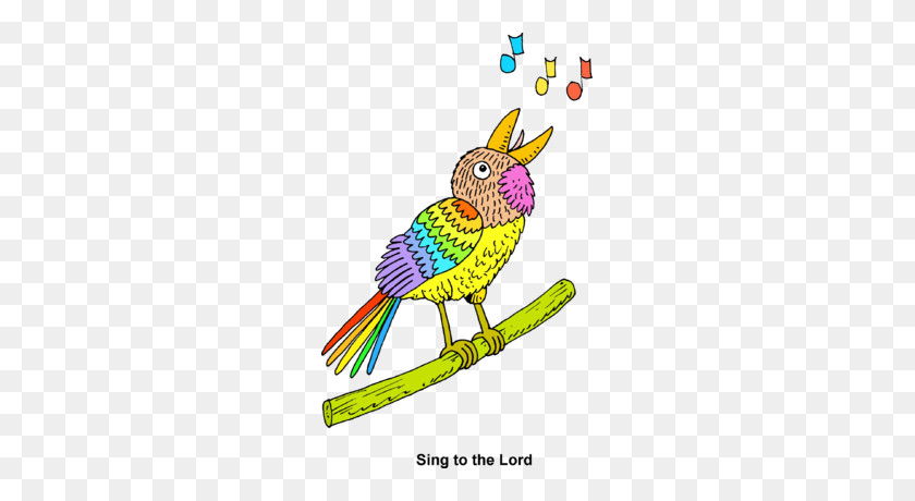 249x400 Image Singing Bird - Budgie Clipart