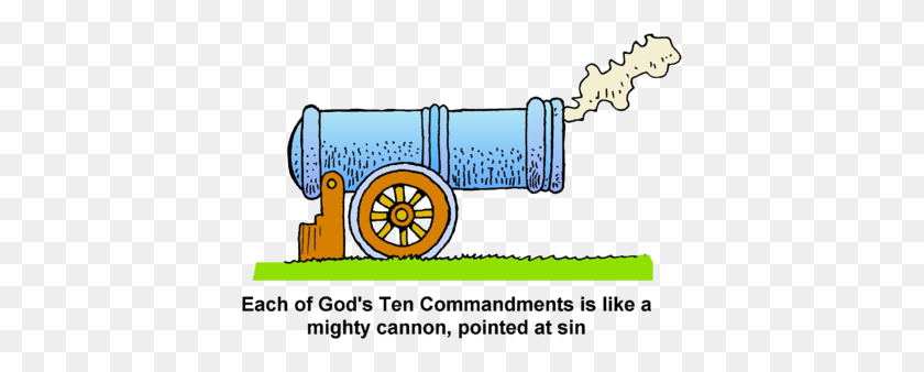 400x278 Image Smoking Cannon - Ten Commandments Clipart