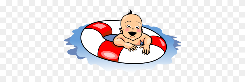 400x221 Image Swimming Baby Clip Art - Swimming Clipart PNG