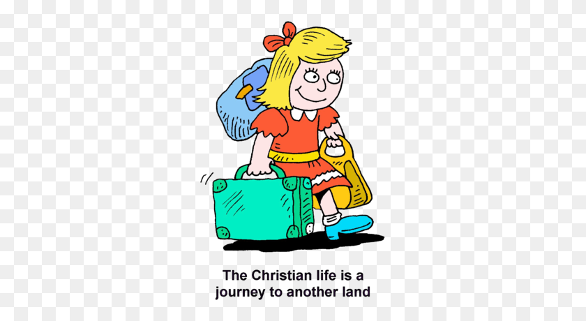 265x400 Image Христианская Жизнь - Это Путешествие В Другую Страну - Чемодан Изображения Клипарт