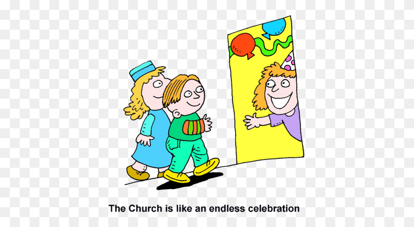 399x400 Image The Church Is Like An Endless Celebration Birthday Clip - Playing Outside Clipart