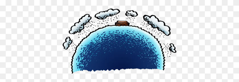 400x230 Image The Whole World Flooded With The Art Floating Ontop Noahs - Flood Clipart